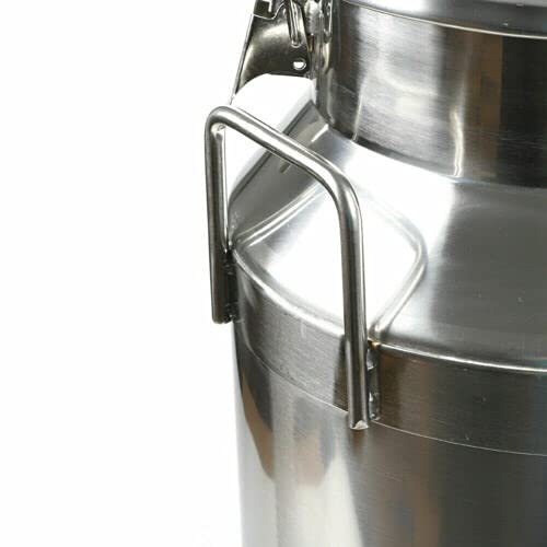 40L/10.5 Gallon Stainless Steel Milk Can & Wine Fermentation Bucket - Heavy Duty Food Grade Container with Airtight Lid for Home Brewing, Cheese Making, and Farm Storage (Ideal for Dairy, Winemaking & Agriculture Use)