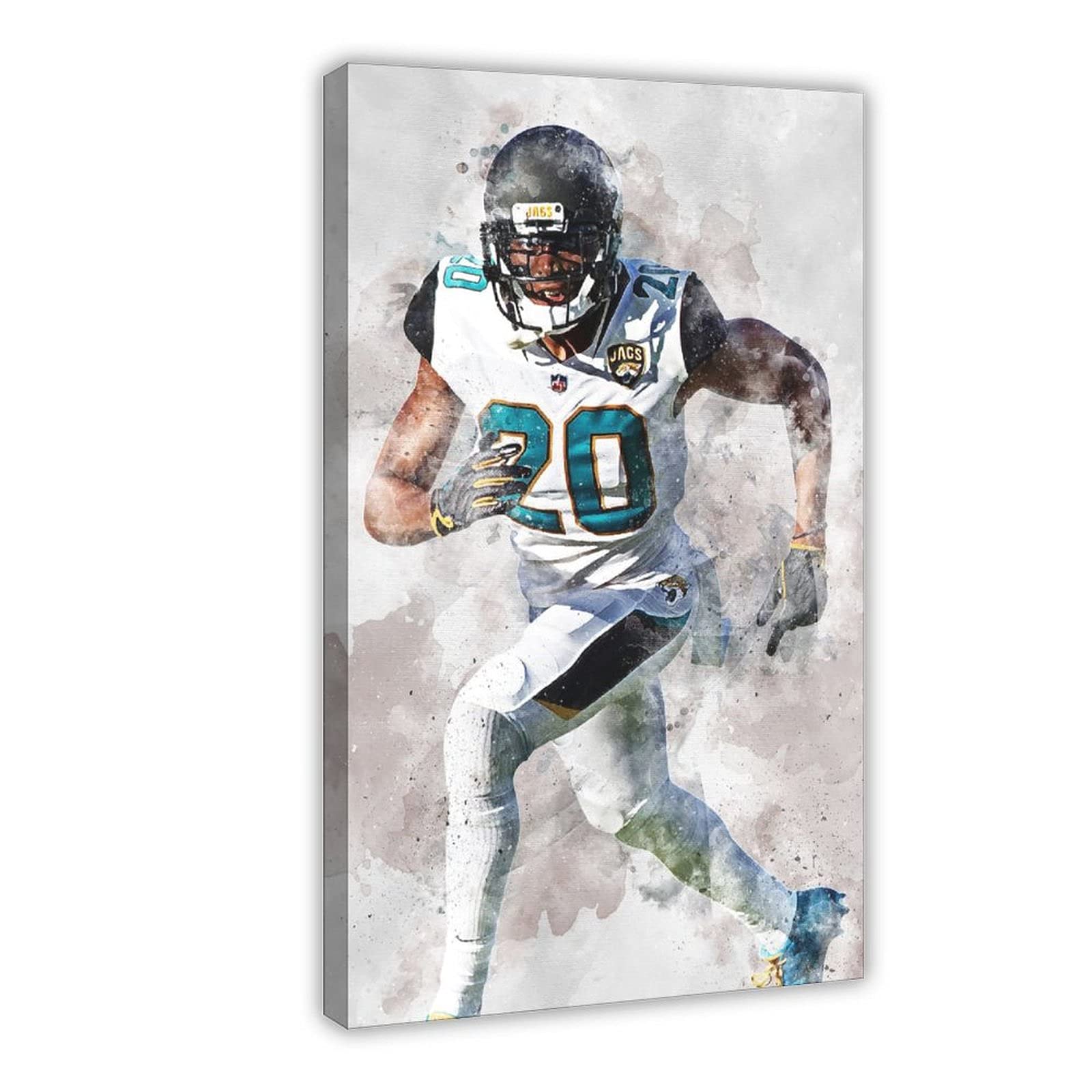 Jalen Ramsey Sports Star Athlete Canvas Poster - 24x36 Inch (60x90cm) Framed Wall Art for Bedroom, Office & Sports Room Decor - Perfect Gift for Football Fans & Sports Enthusiasts