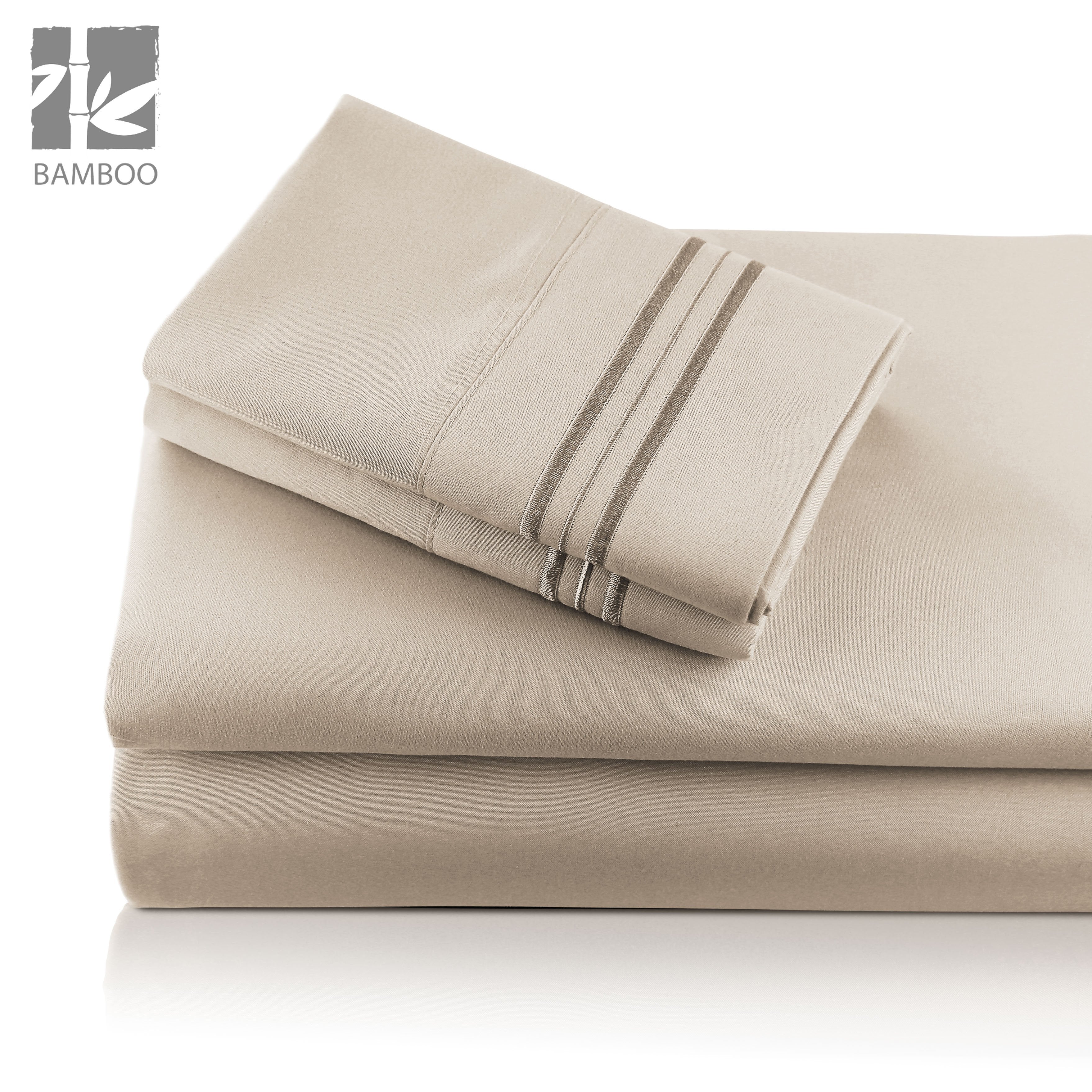 Premium 100% Bamboo Sheets Set - Soft & Breathable Luxury Bedding for Hot Sleepers - Queen Size, 4-Piece Set - Perfect for Summer Nights & Eco-Friendly Home Decor