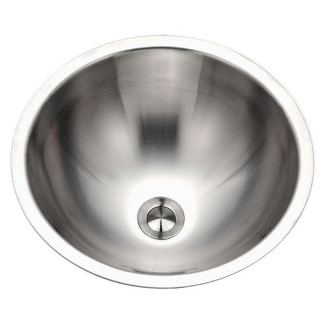 Houzer Opus Series 16 Stainless Steel Drop-in Topmount Conical Bowl Bathroom Sink CRT 1620 1 - Modern Vanity Sink for Bathroom Remodel & Powder Room Upgrade