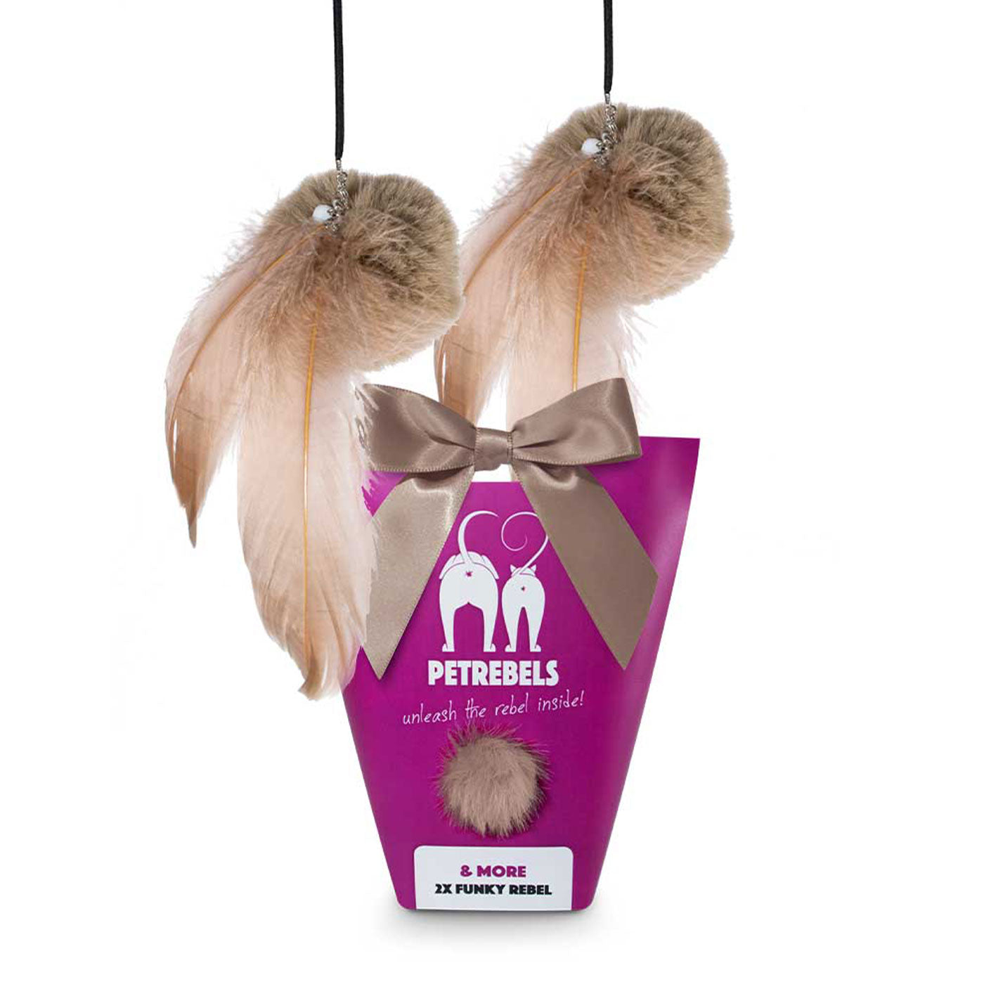 PetRebels Funky Hanging Add-On Cat Toy - Interactive Play for Indoor Cats, Perfect for Scratching & Climbing | Great for Cat Trees, Condos & Play Gyms