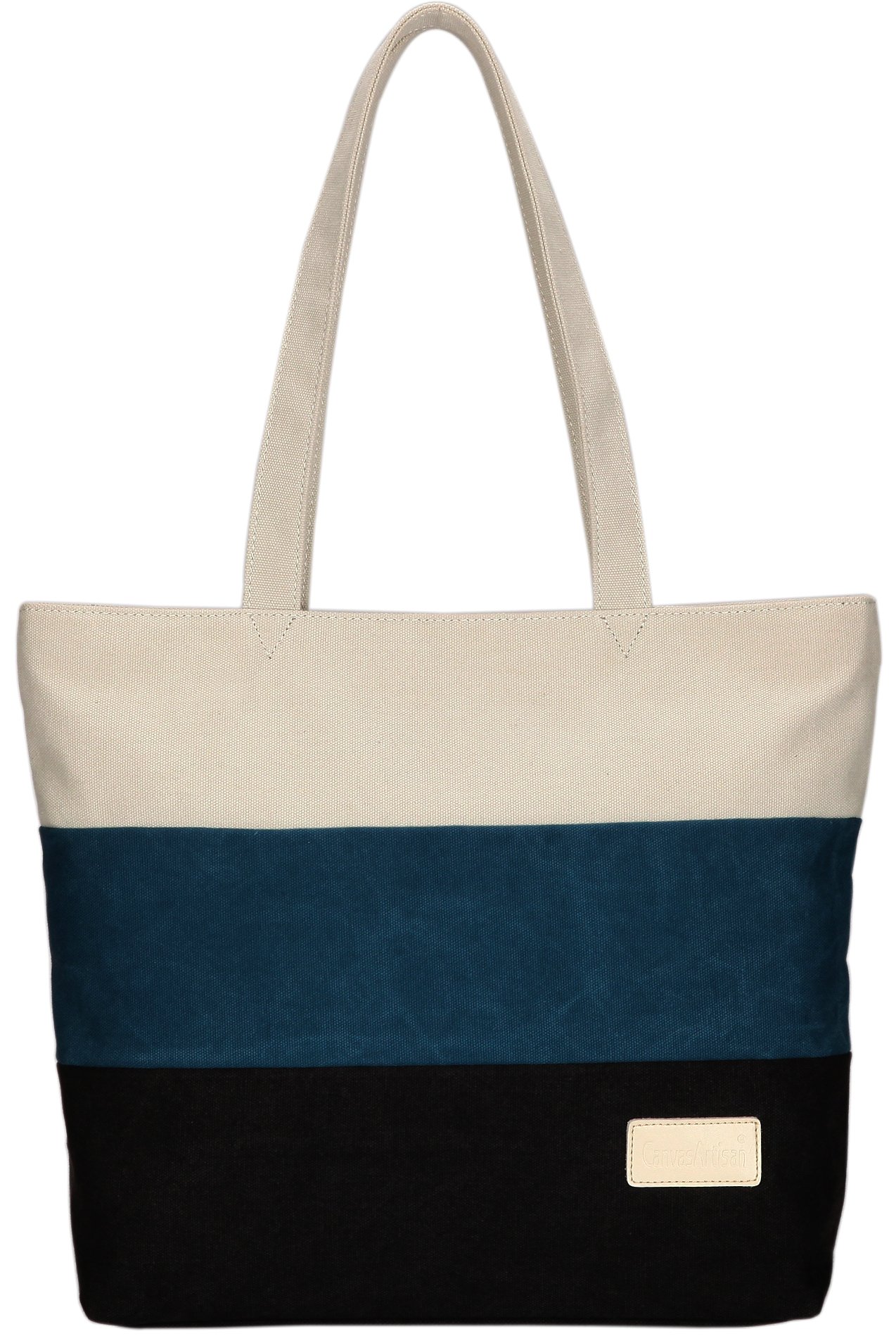 ArcEnCiel Women's Canvas Shoulder Bag - Stylish Tote Purse with Secure Zipper Closure, Lightweight Hobo Handbag for Work, Travel & Everyday Use