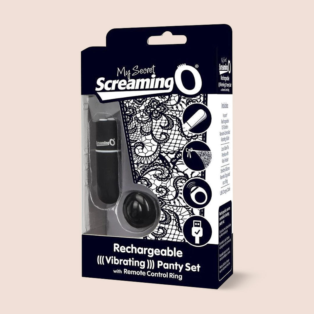 Screaming O My Secret Rechargeable Remote Control Vibrating Panties for Couples - Wireless Lingerie for Date Night & Romantic Surprises