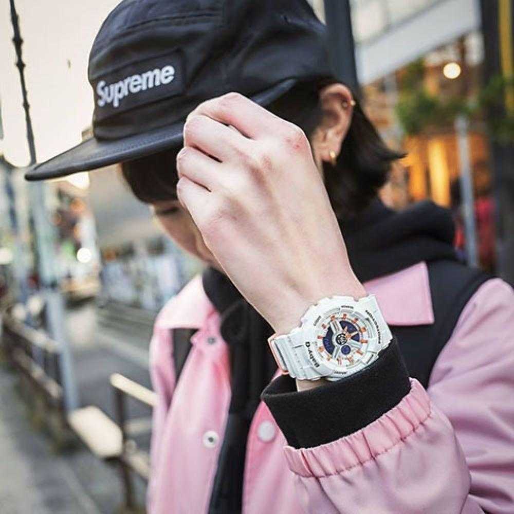 CASIO BABY-G BA-110PP-7A2DR Digital Quartz Women's Watch - White Resin Band, Shock Resistant, Water Resistant - Perfect for Sports, Fitness & Outdoor Activities