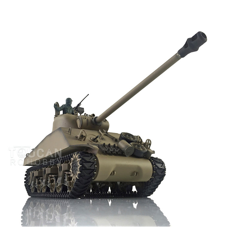 Henglong 1/16 Scale FPV 7.0 M4A3 Sherman RTR RC Tank with 360° Rotating Turret, Barrel Recoil & Metal Tracks - Ready-to-Run Remote Control Military Vehicle with Engine Sound & FPV Camera for Adults & Collectors - Perfect for Battle Reenactments, Outdoor Play & RC Hobbyists