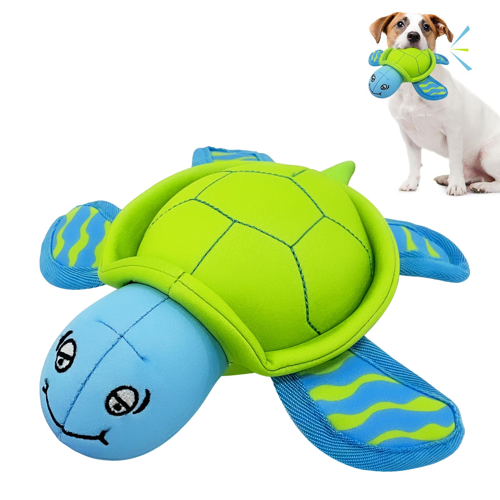 Floating Dog Pool Toys - Squeaky Water Toys for Small & Medium Dogs, Interactive Outdoor Beach & Pool Play - Turtle Shape for Fun Swimming & Fetch Games