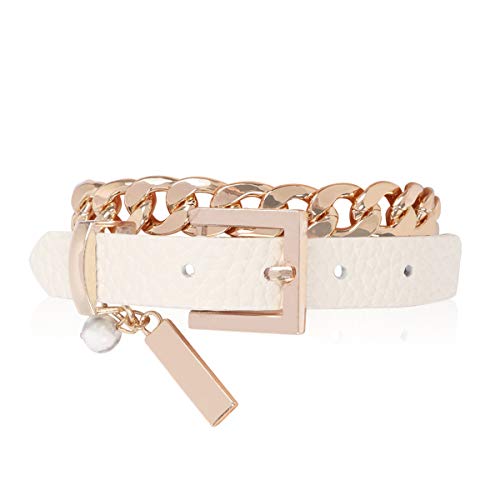 Buckle Wrap Chain Bracelet - Ivory