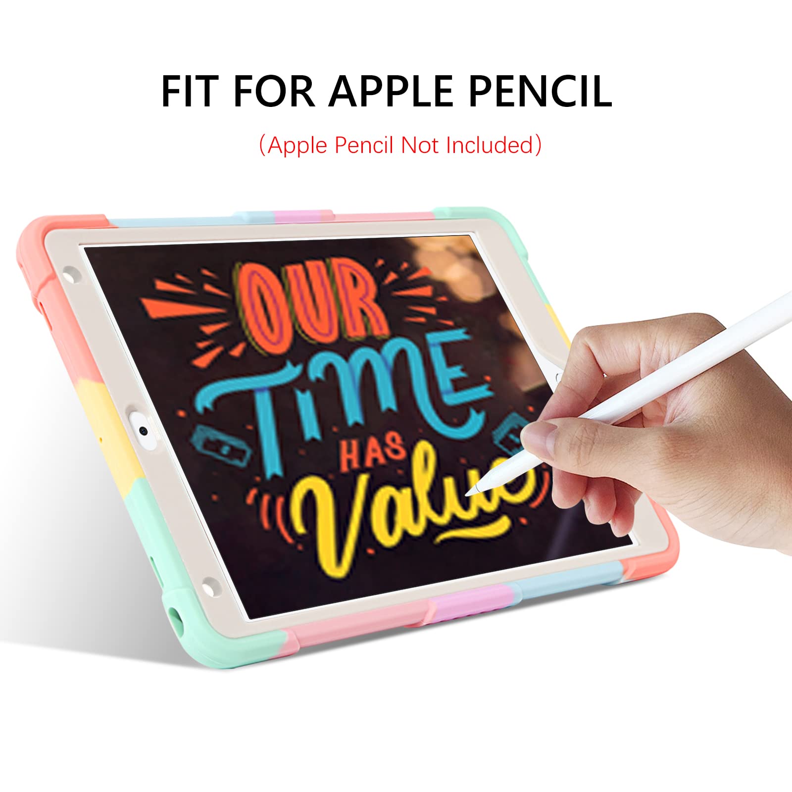 GUAGUA Shockproof iPad Case for iPad Air 2/6th/5th Gen & iPad Pro 9.7 - 2-in-1 Rugged Protective Cover with Kickstand & Pen Holder | Anti-Scratch Durable Design | Perfect for Work, Travel & Outdoor Use