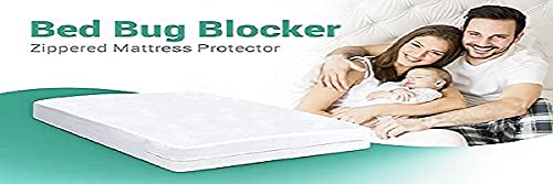 Double Zipper Bed Bug Proof Mattress Encasement - Waterproof, Hypoallergenic, Dust Mite & Pet Dander Protection - Fits All UK Bed Sizes (Single, Double, King, Super King) - Perfect for Allergy Sufferers, Hotels, and Home Use