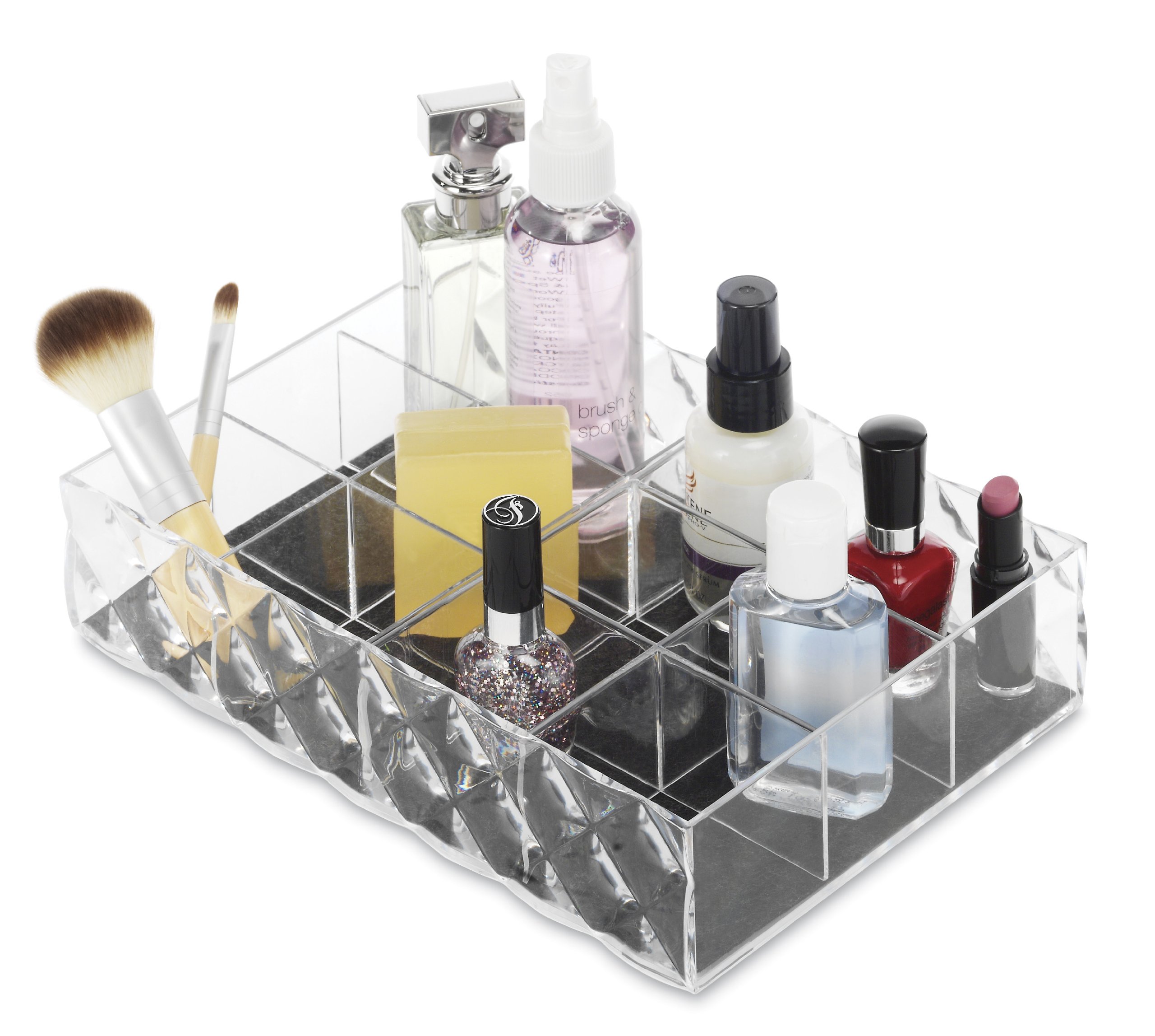 Whitmor Diamond Vanity Tray for Jewelry & Cosmetics Organization