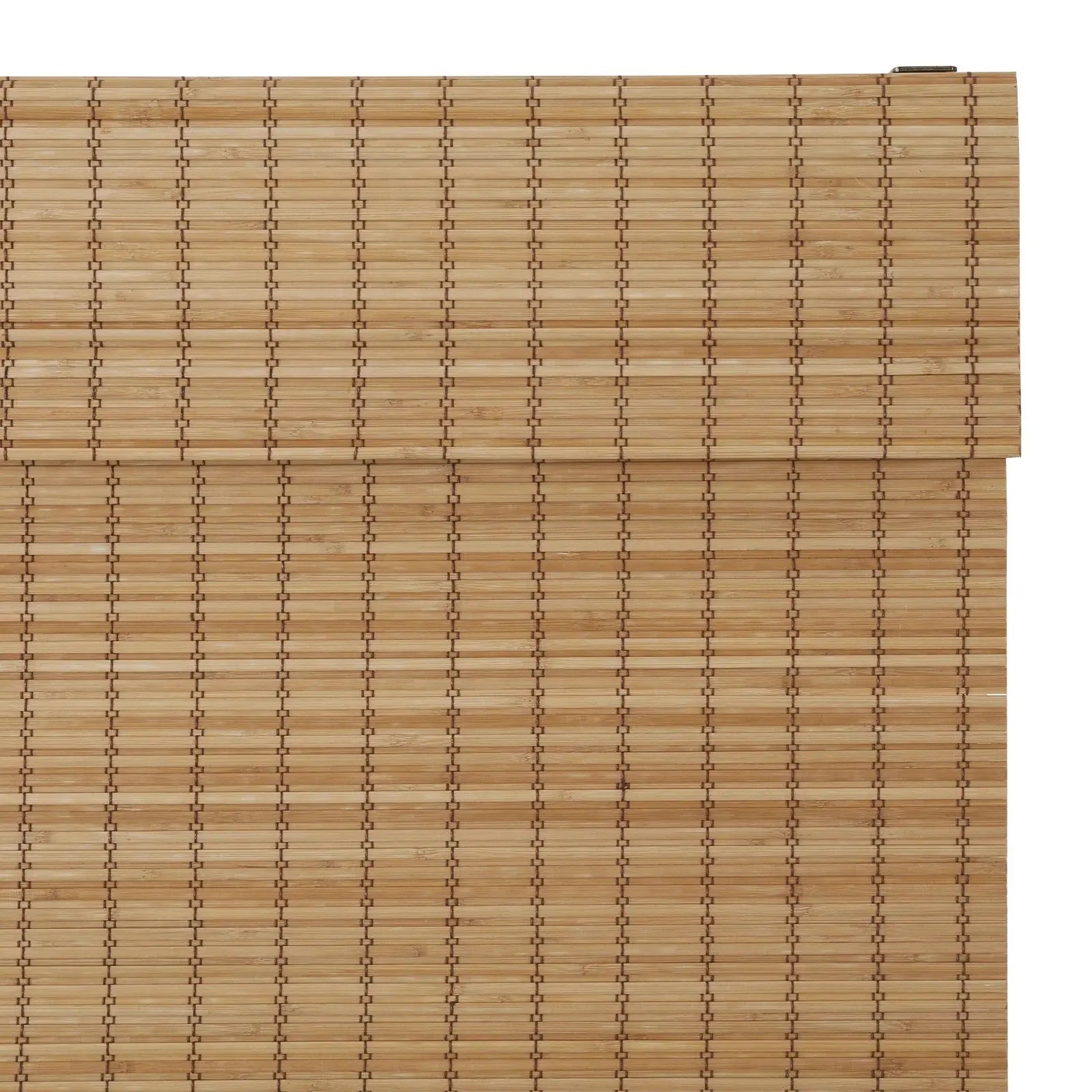 Sybil Bamboo Roman Shade in Flax - Natural Eco-Friendly Window Treatment for Living Room & Bedroom
