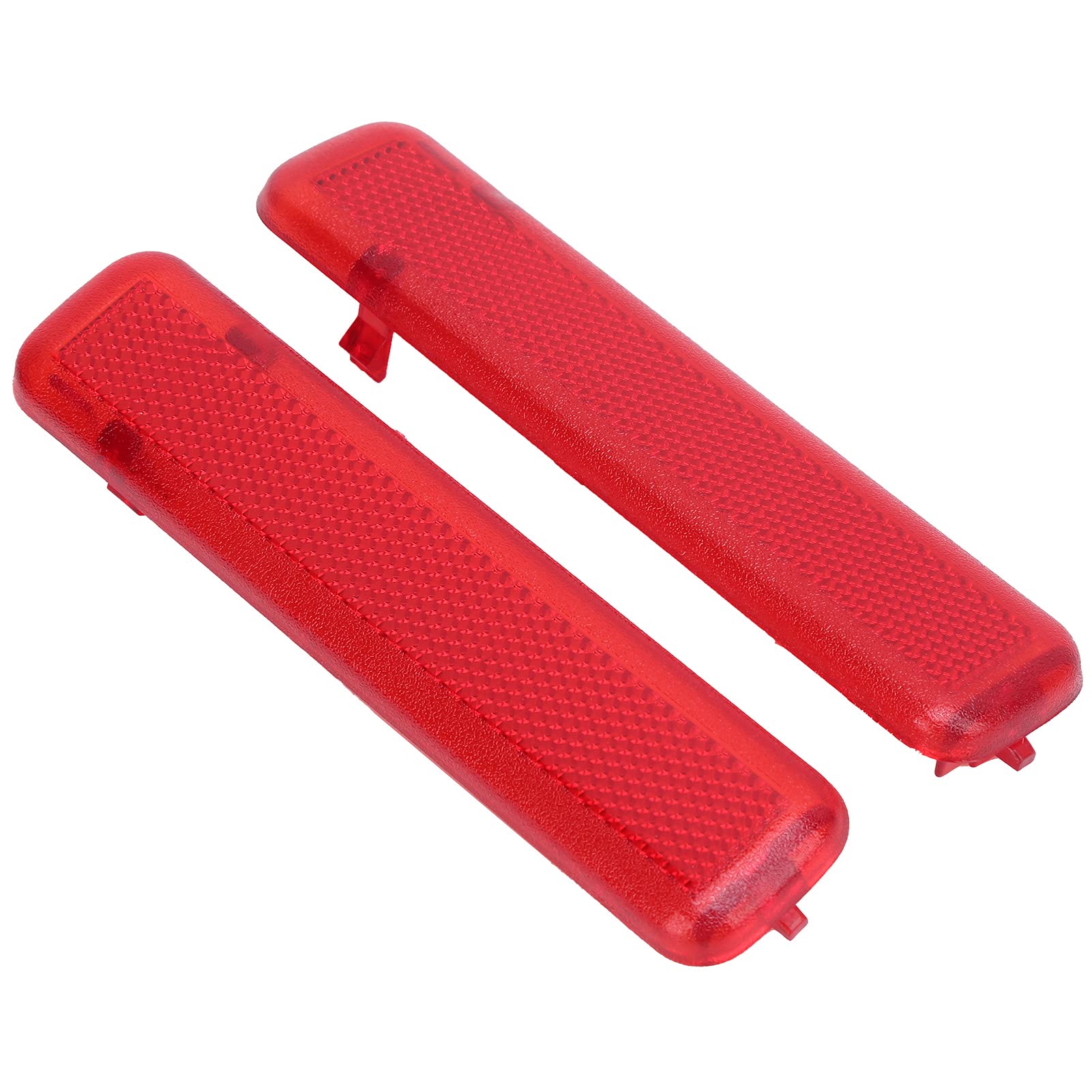 Red Side Door Reflector Panel Pair - Interior Car Door Reflective Trim with Courtesy Light | Enhanced Night Visibility for Safe Entry & Exit