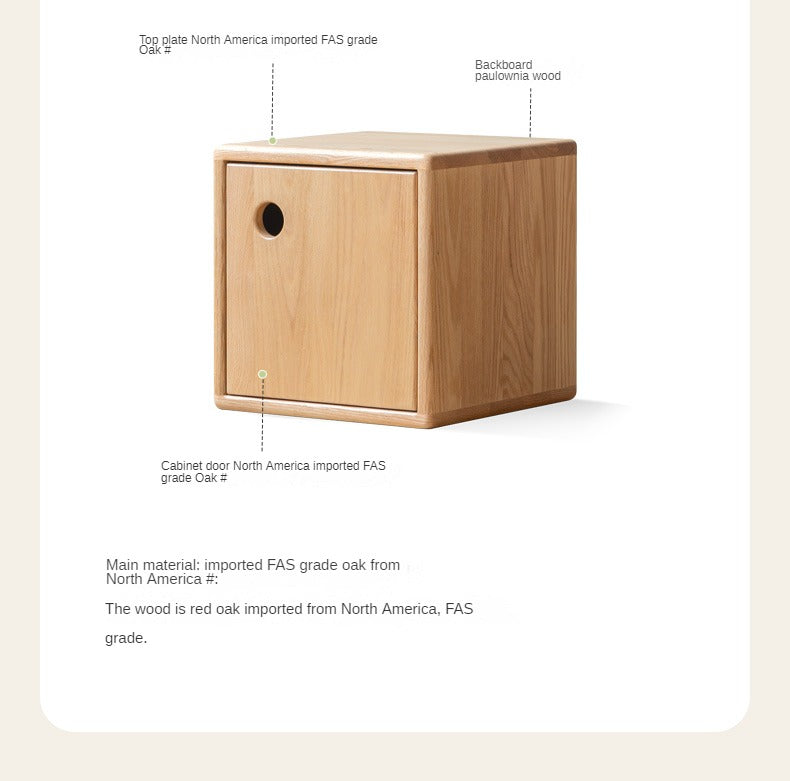 Solid Oak and Cherry Wood Bookshelf - Customizable Free Combination for Home Office, Living Room & Library Storage