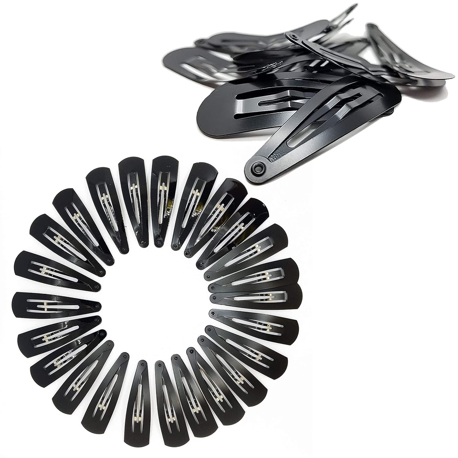 HRBS Matte Black Tic Tac Hair Clips for Women & Girls - 150pcs 5cm Hairpins for All Hair Types | Perfect for Daily Styling, Ponytails, Braids & Updos
