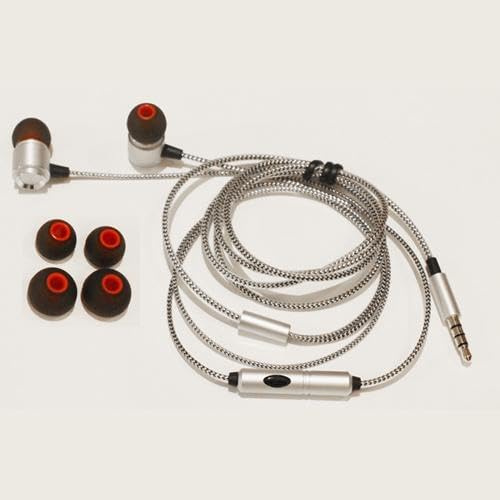 High-Quality Wired Earphones with Hi-Fi Sound & Built-in Mic - Compatible with Lenovo Tab M11 (2024)/M10(2023)/M9(2022) - Durable Metal In-Ear Headphones for Gaming, Music & Hands-Free Calls
