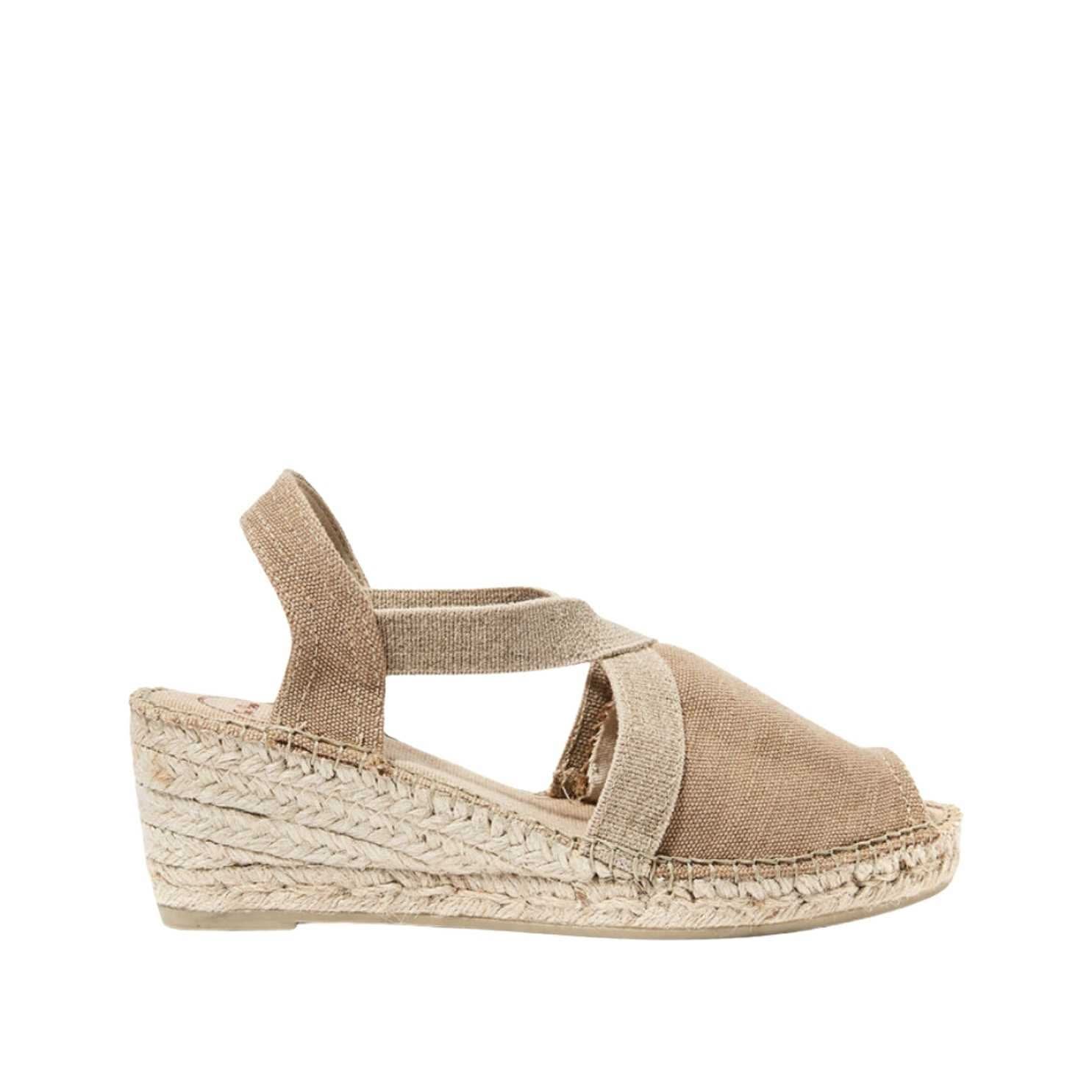 Women's Plain Canvas Wedge Espadrille Shoes - Breda V Comfortable Summer Casual Flats for Beach, Vacation & Everyday Wear