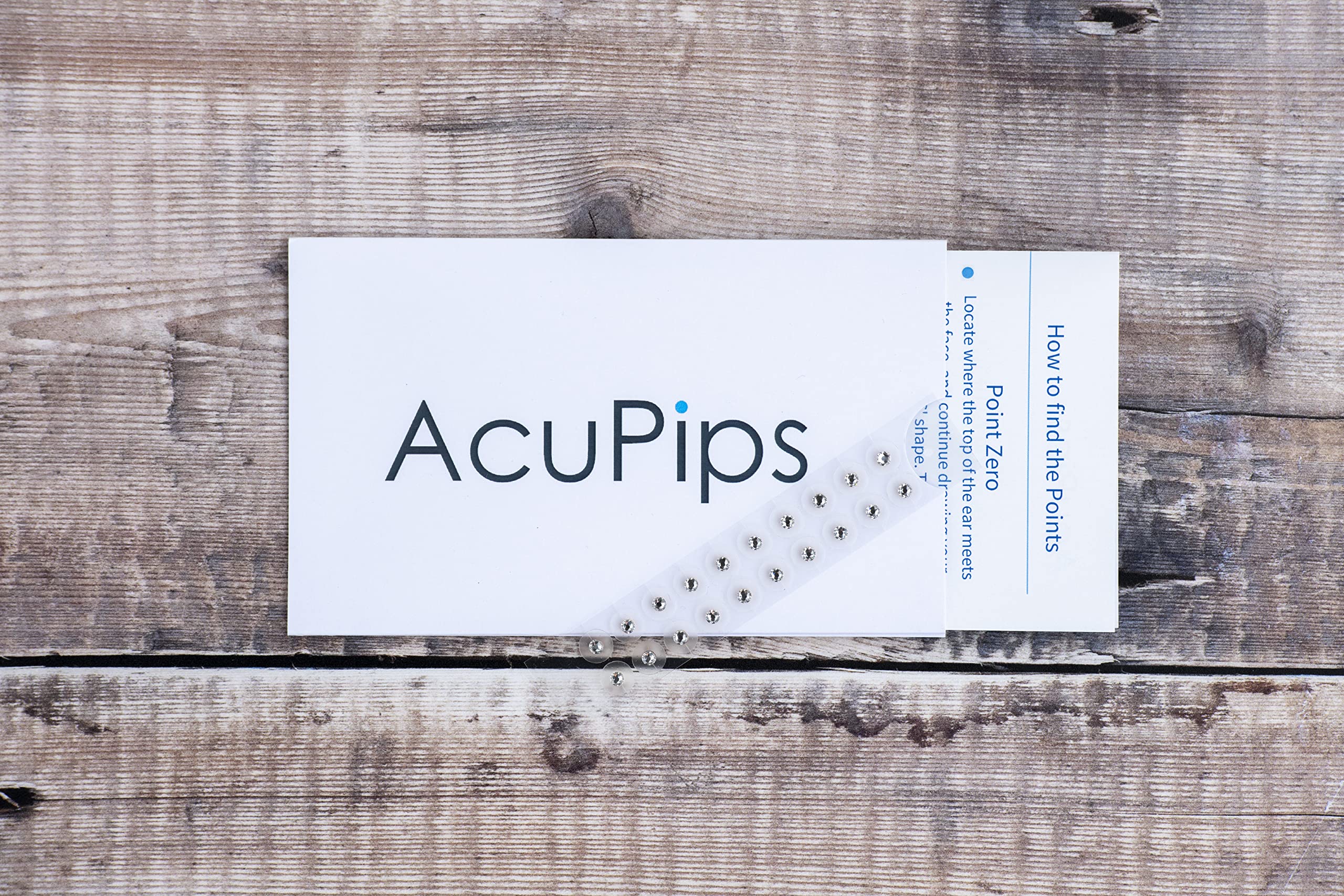 AcuPips Acupressure Ear Seeds Kit - 20 Crystal Ear Seeds for Stress & Anxiety Relief - Acupuncturist Designed with Ear Map Guide - Perfect for Meditation, Sleep Aid & Holistic Wellness