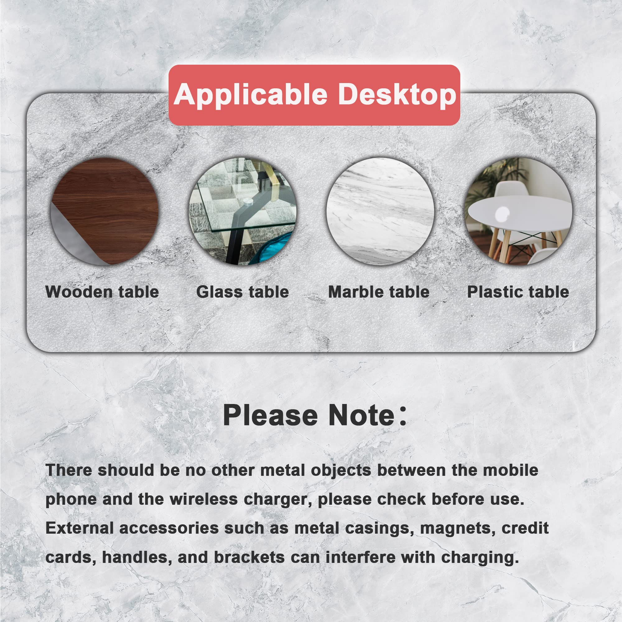 10W Invisible Wireless Charger for iPhone 13/12/Pro Max & AirPods - Under Desk Hidden Charging Pad with Long Distance Technology (Includes Adapter) - Perfect for Office, Home & Gaming Setup