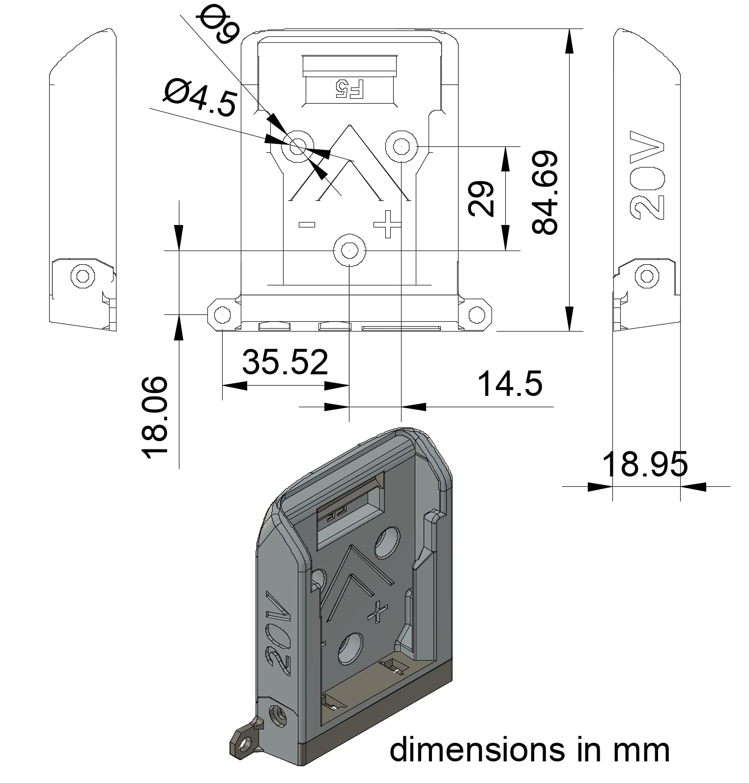 XT60 Adapter for Dewalt & Hercules 20V Max Batteries - Fused Dual Output Expandable Power Connector - Perfect for Power Tools, DIY Projects & Outdoor Equipment