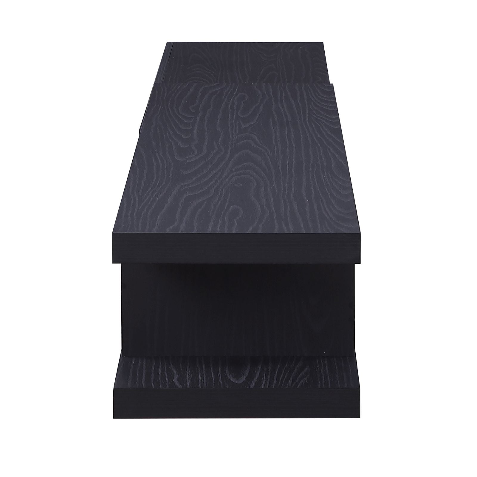 Criterion Coventry Extendable TV Stand 279cm - Black Oak Entertainment Center for Living Room, Home Theater & Media Storage