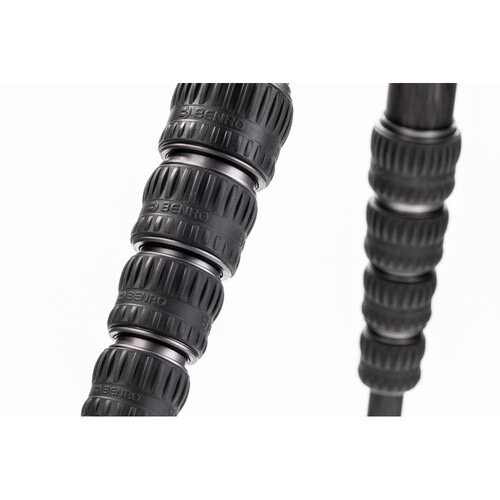 Benro Tortoise Columnless Carbon Fiber Tripod with GX35 Ballhead - 5-Section Twist Lock Legs, Lightweight & Stable for Photography - Perfect for Travel, Hiking, and Outdoor Shooting