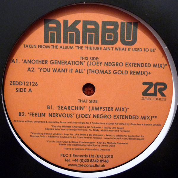 Buy Akabu – Another Generation Vinyl Record | Z Records ZEDD 12126 | Perfect for DJs & Music Collectors