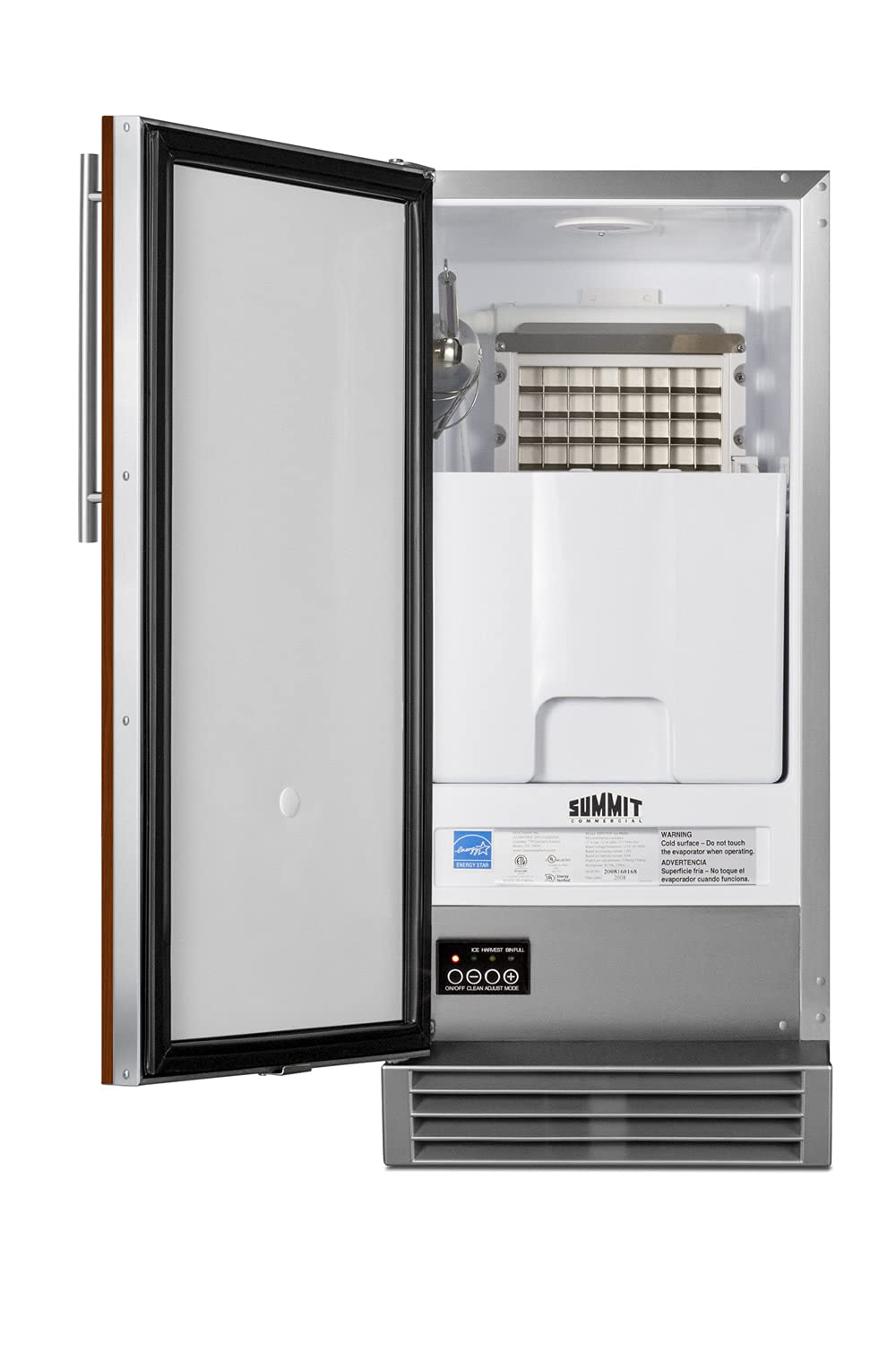 Summit Appliance BIM44GCSSIF 50 lb. Built-In Clear Ice Maker - Commercial Grade with Interior Light, Built-In Pump & Auto Defrost - Perfect for Restaurants, Bars & Home Kitchens