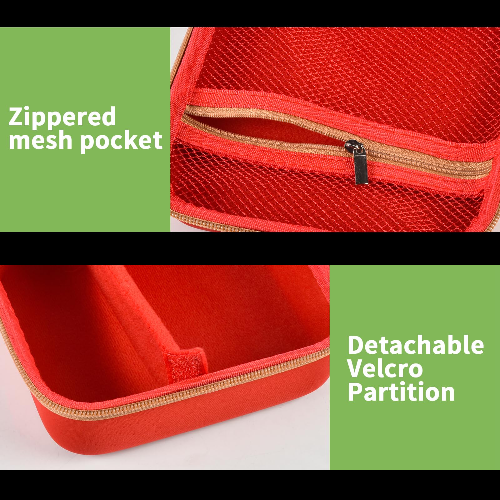 ALKOO Compatible Case for NIIMBOT B21 & B1 Wireless Thermal Label Printer - Protective Holder for Inkless Label Maker & Labeling Tape Refills with Mesh Pocket (Red) - Perfect for Office, Warehouse & Home Organization