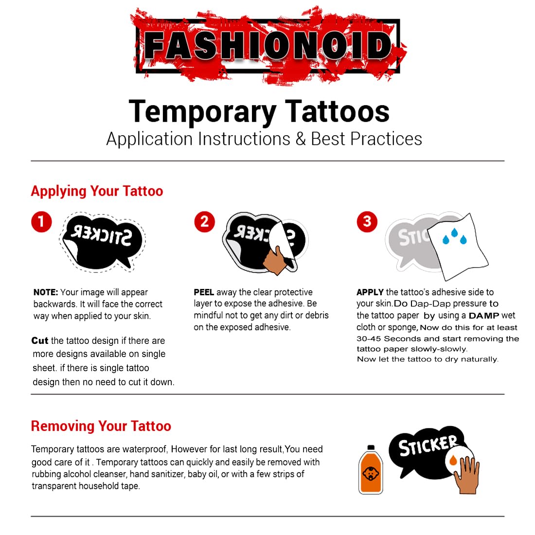 Waterproof Temporary Tattoo - Mom With Heart & Wings Combo (Pack of 4) | Long Lasting Fake Tattoos for Mother's Day, Women's Events & Body Art