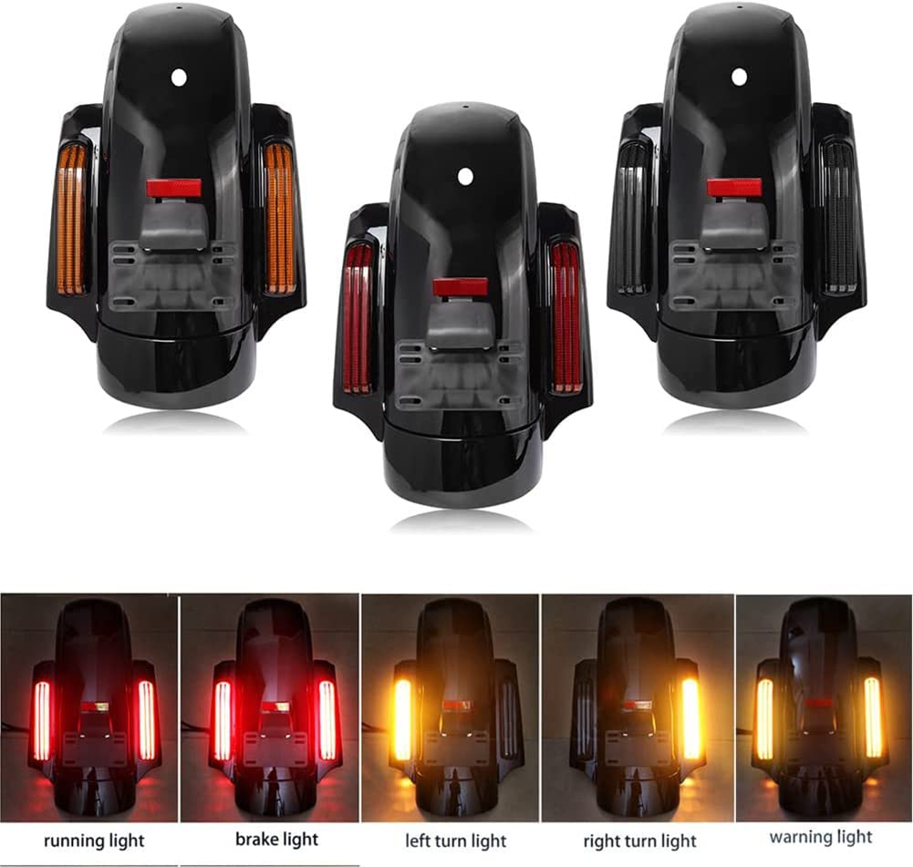 Harley Davidson Touring Rear Fender System - Compatible with Road King, Road Glide, Street Glide & CVO Models 2014-2021 | Durable Black Finish | Perfect for Motorcycle Protection & Customization