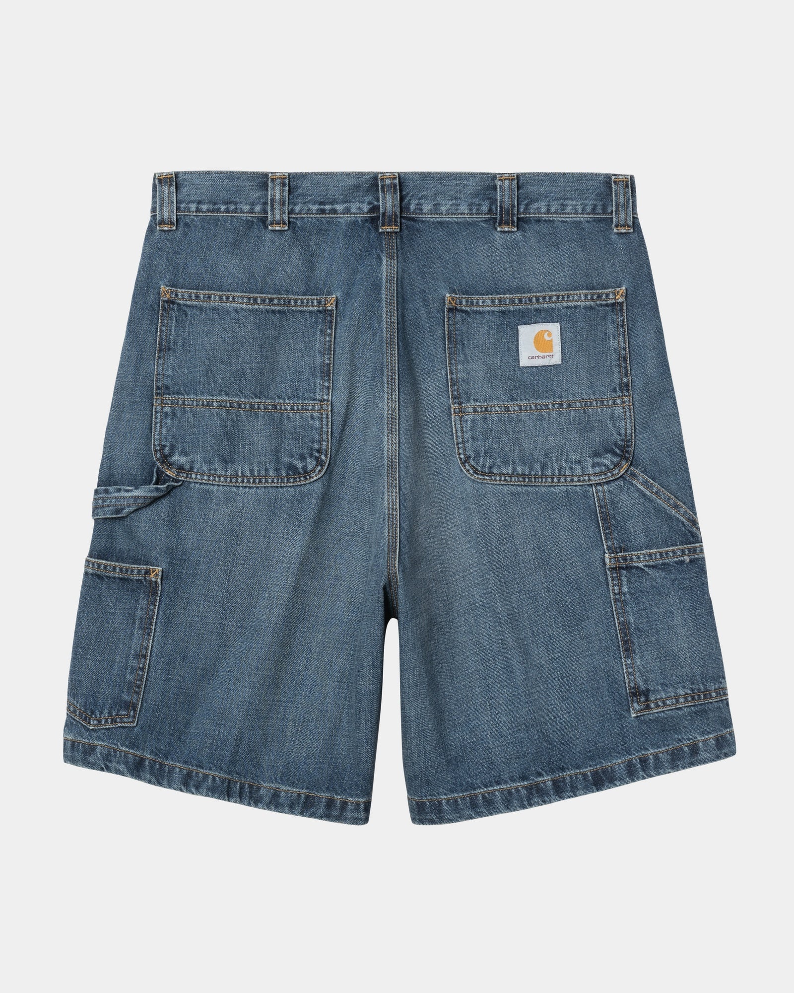 OG Single Knee Distressed Denim Shorts for Men - Dark Blue Washed Vintage Style | Perfect for Casual Wear, Street Fashion & Summer Outfits