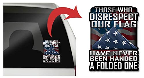 7 Inch Patriotic Car Decal Sticker - American Flag Support Veterans for Cars, Trucks, Motorcycles, Boats & Laptops (10-Pack) - Perfect for Bumper, Window & Laptop Decoration