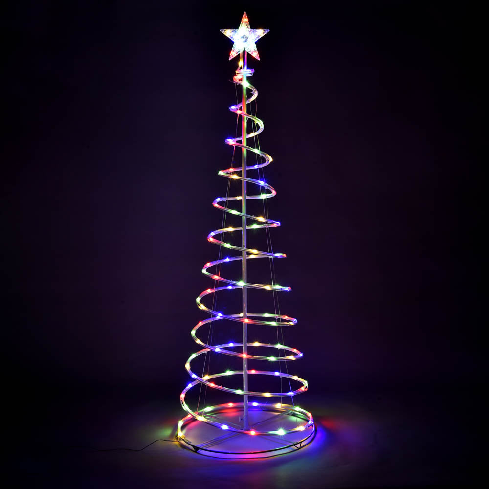 5ft LED Spiral Christmas Tree - USB Powered Holiday Decor for Home, Office & Party | TheLAShop