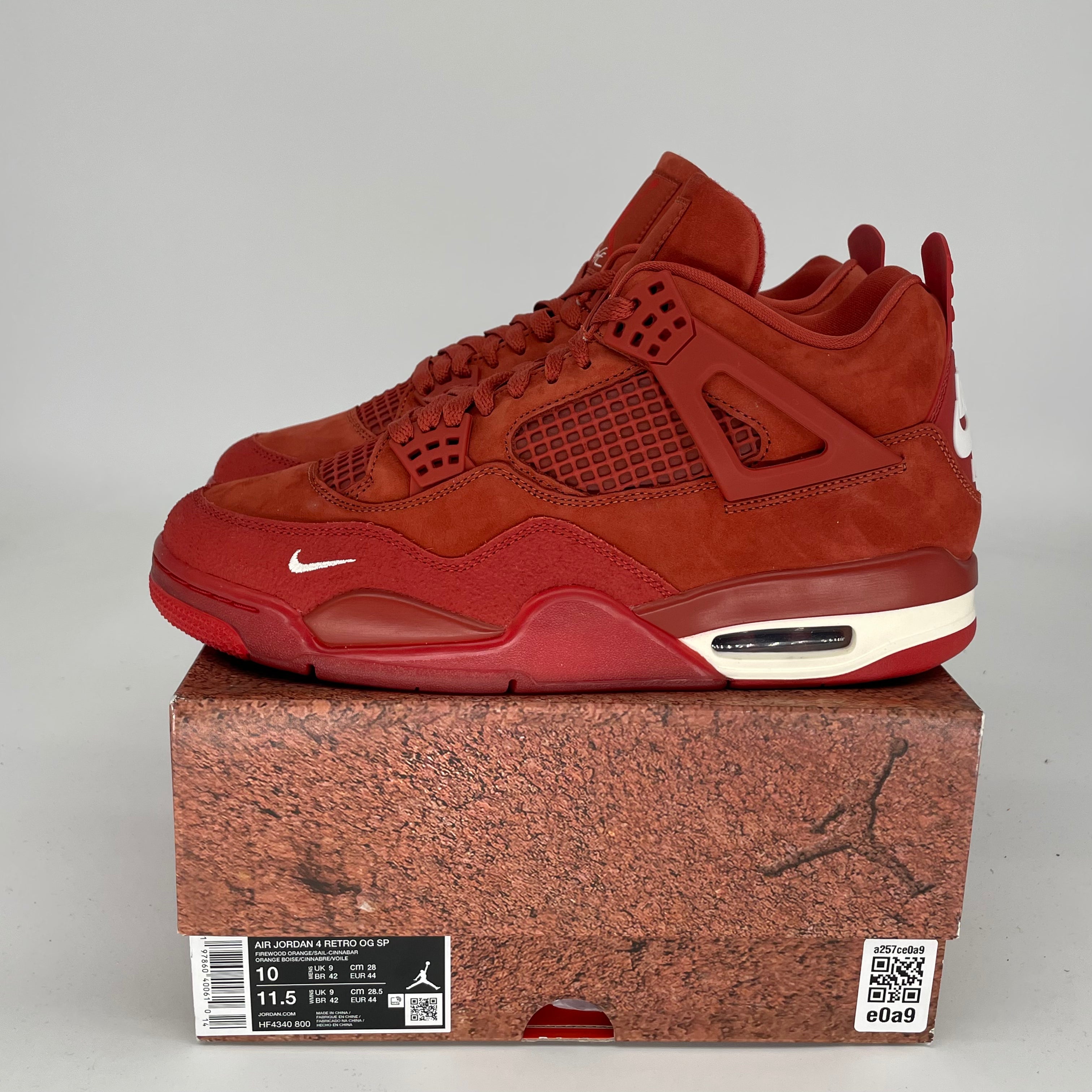 AIR JORDAN 4 Nigel Sylvester Brick by Brick Men's Basketball Shoes Size 10 - HF4340-800 Retro Sneakers for Streetwear & Casual Outfits