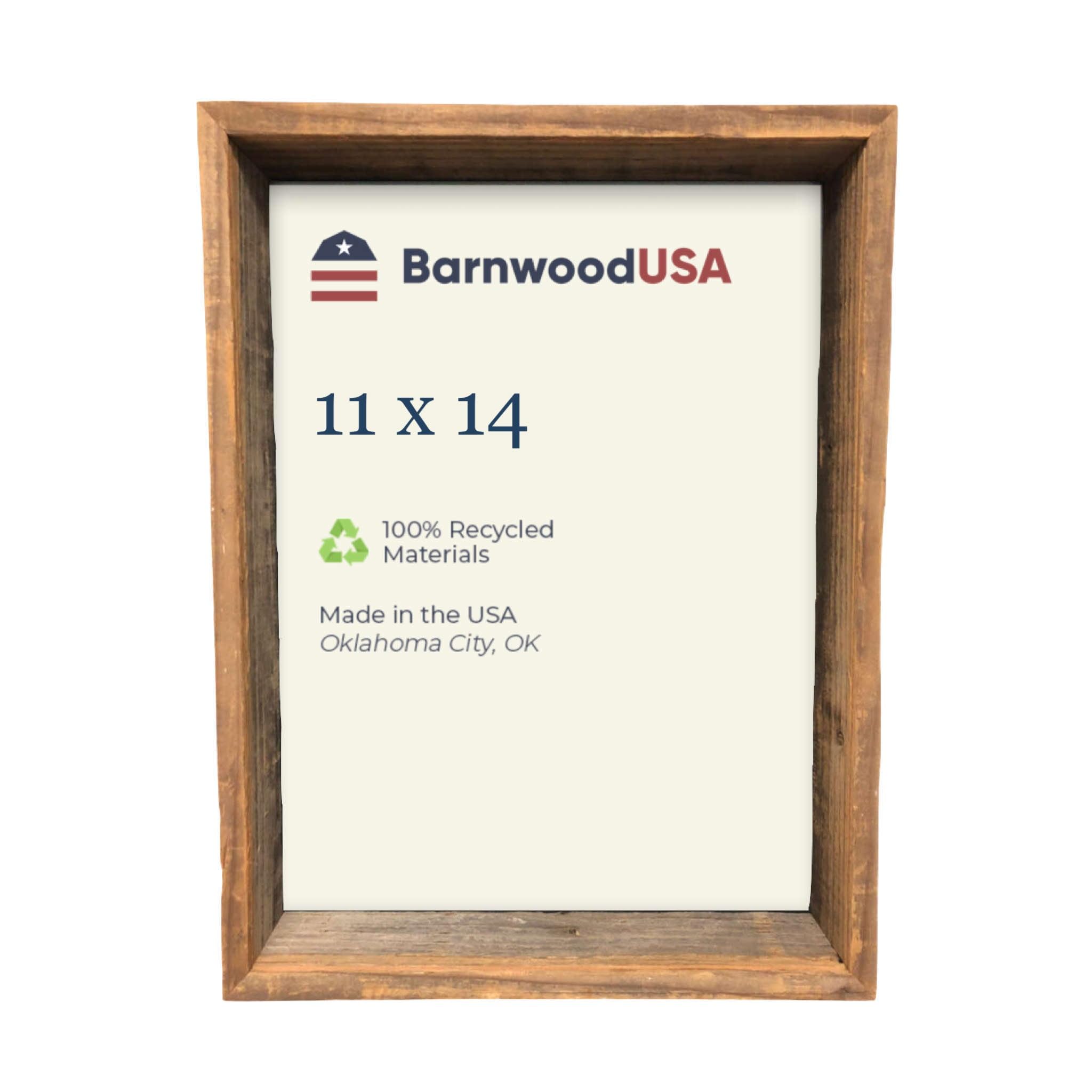 BARNWOODUSA 11x14 Rustic Shadow Box Picture Frame - Upcycled Wood Display Case for Collectibles, Photos & Memorabilia | Perfect for Home Decor, Wall Art & Gift Giving