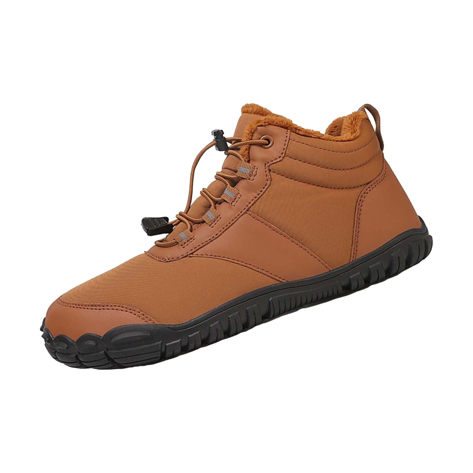 Unisex Waterproof Winter Barefoot Boots for Hiking & Snow - Warm Zero Drop Slip-Resistant Footwear for Men & Women | Outdoor Adventures & Cold Weather Activities