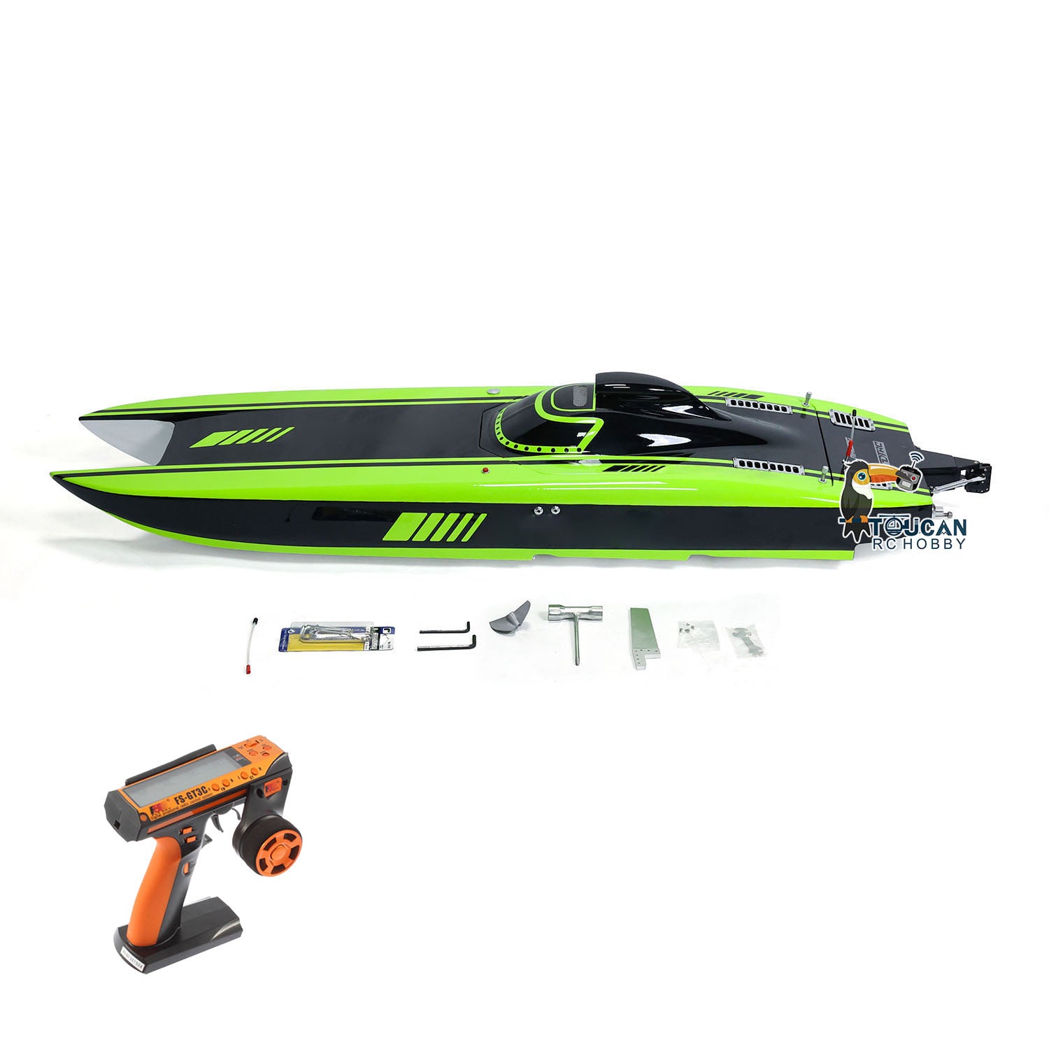 G30E 30CC Gas-Powered Racing RC Boat Kit - Painted Kevlar Hull, DIY Model with Engine, Servo & Controller (1300x360x220mm) - High Speed 65-70km/h - Perfect for Lakes, Ponds & Competitive RC Racing