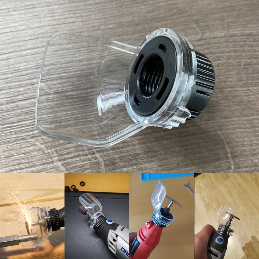 Wolfride 4PCS Rotary Tool Shield Attachment Set - Cutting & Sanding Accessories for Rotary Grinder Tools (200/3000/4000 RPM) - Perfect for DIY Projects, Woodworking & Metal Polishing