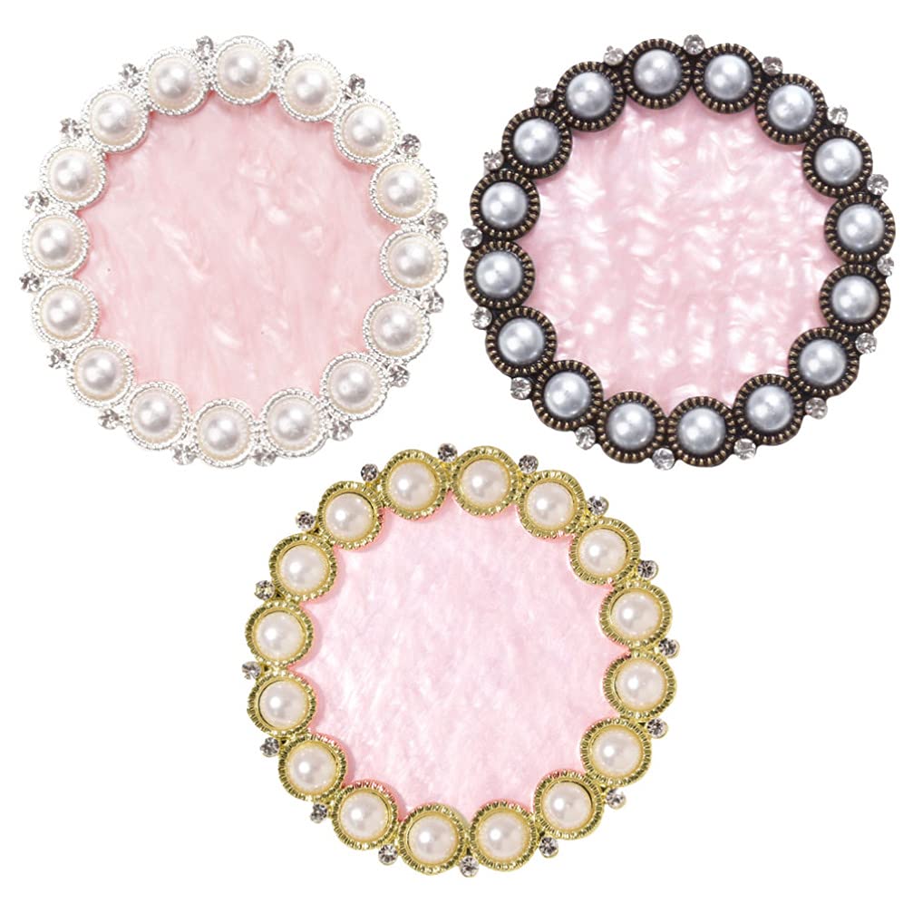 Beaupretty 3Pcs Nail Pigment Palette Set - Pearl Bead Nail Art Display Tray with Polish Drawing Frame for Professional & Home Salon Use | Perfect for Nail Tip Samples, Manicure Practice & Nail Art Showcase