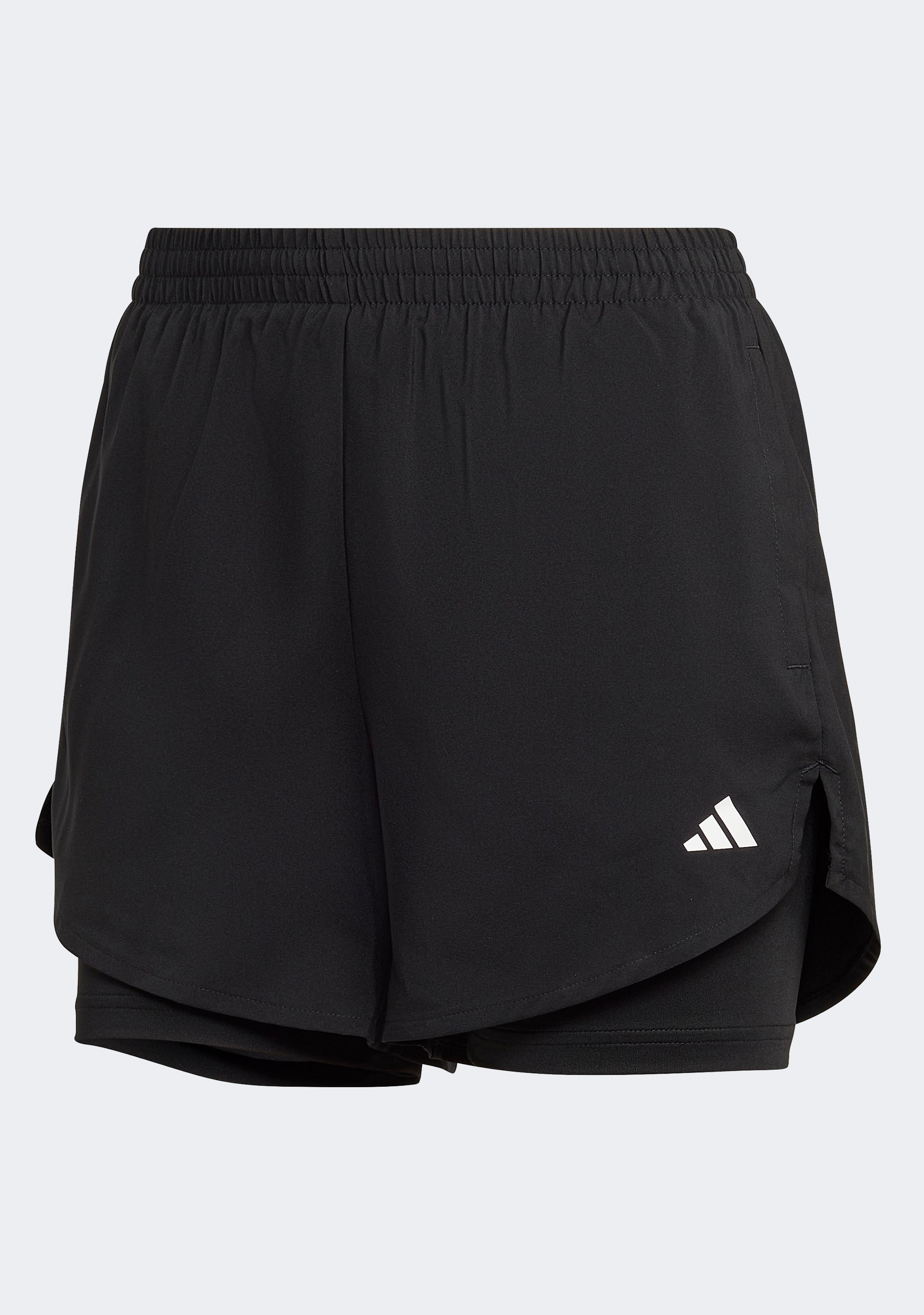 Adidas Women's Aeroready 2-in-1 Running Shorts with Liner - Moisture Wicking Workout Shorts for Gym, Yoga & Outdoor Activities