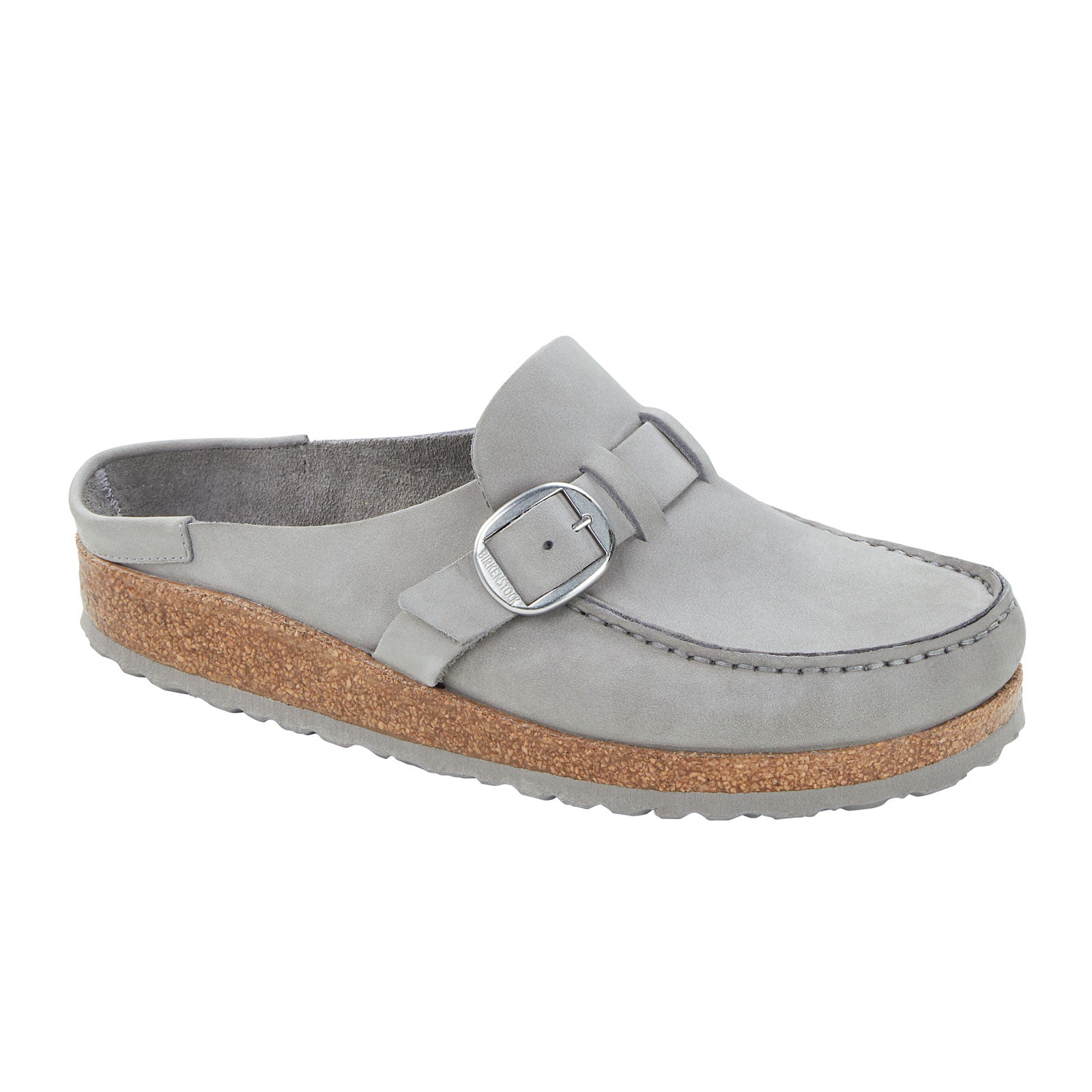 Birkenstock Buckley Narrow Clog for Women - Comfortable Slip-On Clogs with Arch Support, Dove Gray Nubuck Leather - Perfect for Nurses, Teachers & Healthcare Workers