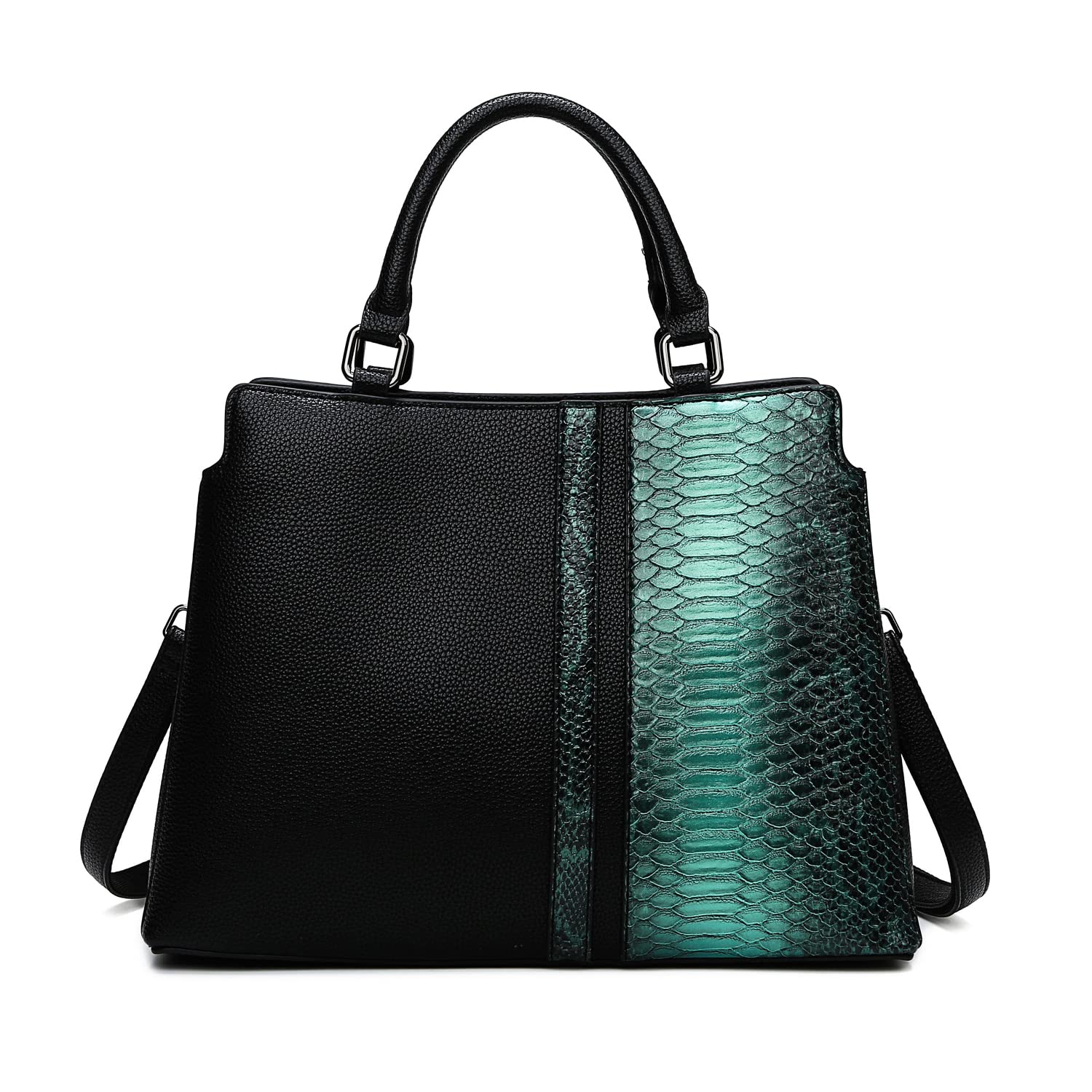 JESSWOKO Large Tote Bag for Women - Vegan Leather Snake Skin Texture Shoulder Bag with Top Handle - Stylish Work & Travel Purse for Office, Shopping & Daily Use