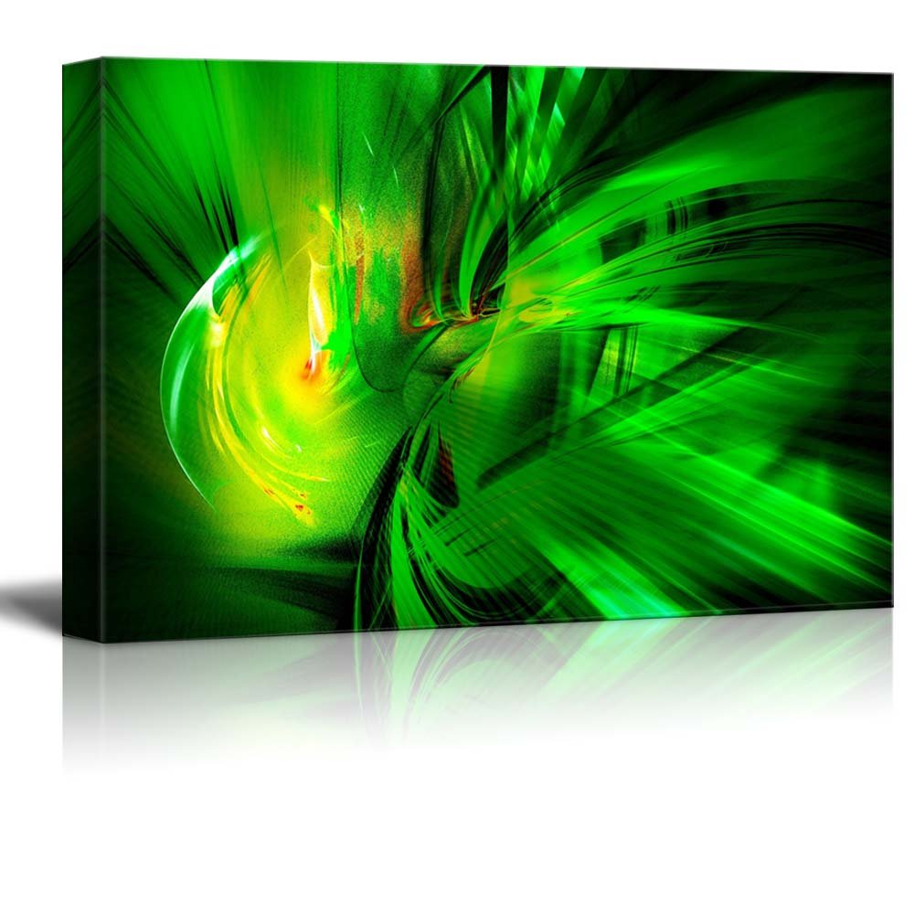Abstract Fractal Energy Light Canvas Wall Art - 32