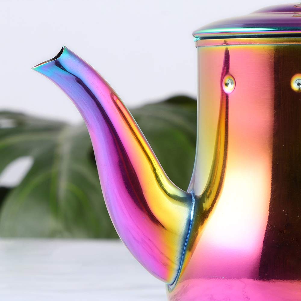 Premium Stainless Steel Teapot with Removable Tea Infuser - 500ml Mirror Finish Tea & Coffee Pot for Home, Office, or Gift - Perfect for Brewing Loose Leaf Tea, Herbal Infusions, and Coffee