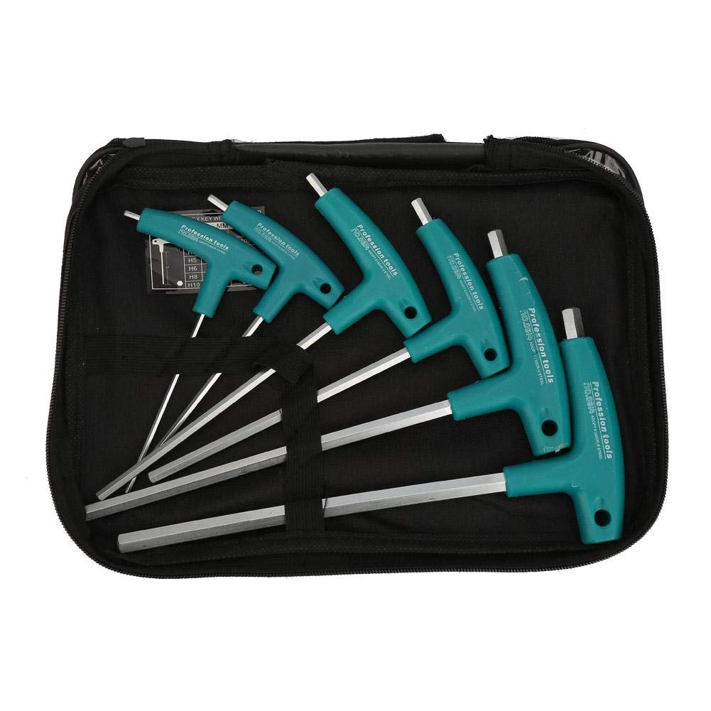 6Pcs T-Handle Hex Wrench Set - Professional T-Shaped Hex Key Tools for Home Maintenance & Furniture Assembly - Perfect for DIY Projects, Bike Repair, and Appliance Installation