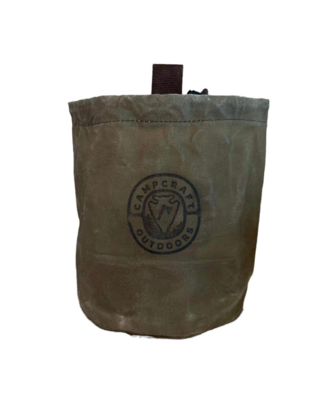 Bush Pot Bag - Durable Waxed Canvas Foragers Pouch for Camping, Bushcraft Cooking & Mushroom Collecting | Outdoor Gear for Hiking, Backpacking & Survival Scenarios