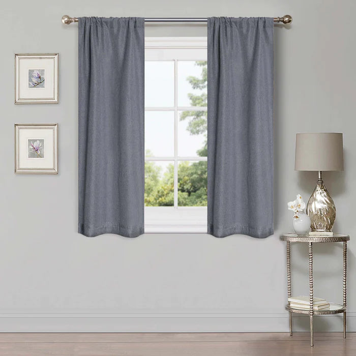 Premium Blackout Curtains for Bedroom - Linen Washable Room Darkening Window Drapes Panel Set (2 Panels) - Noise Reducing & Thermal Insulated for Better Sleep & Home Decor