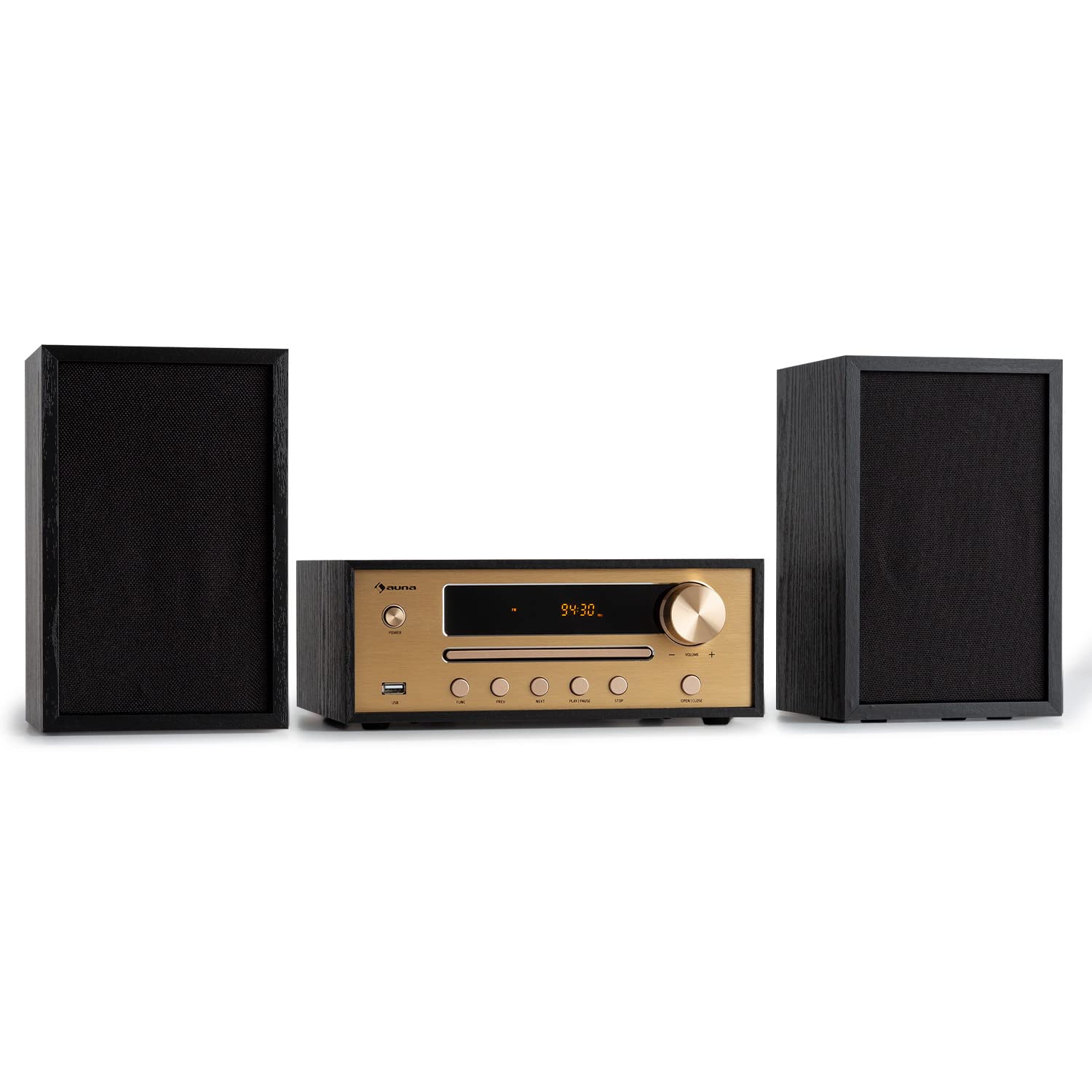 Vintage Auna Portable Radio CD Player with Bluetooth, AUX, USB Input & MP3 Support - FM Stereo System with LED Display & Remote Control for Home, Office & Outdoor Use - Perfect for Music Streaming & Entertainment