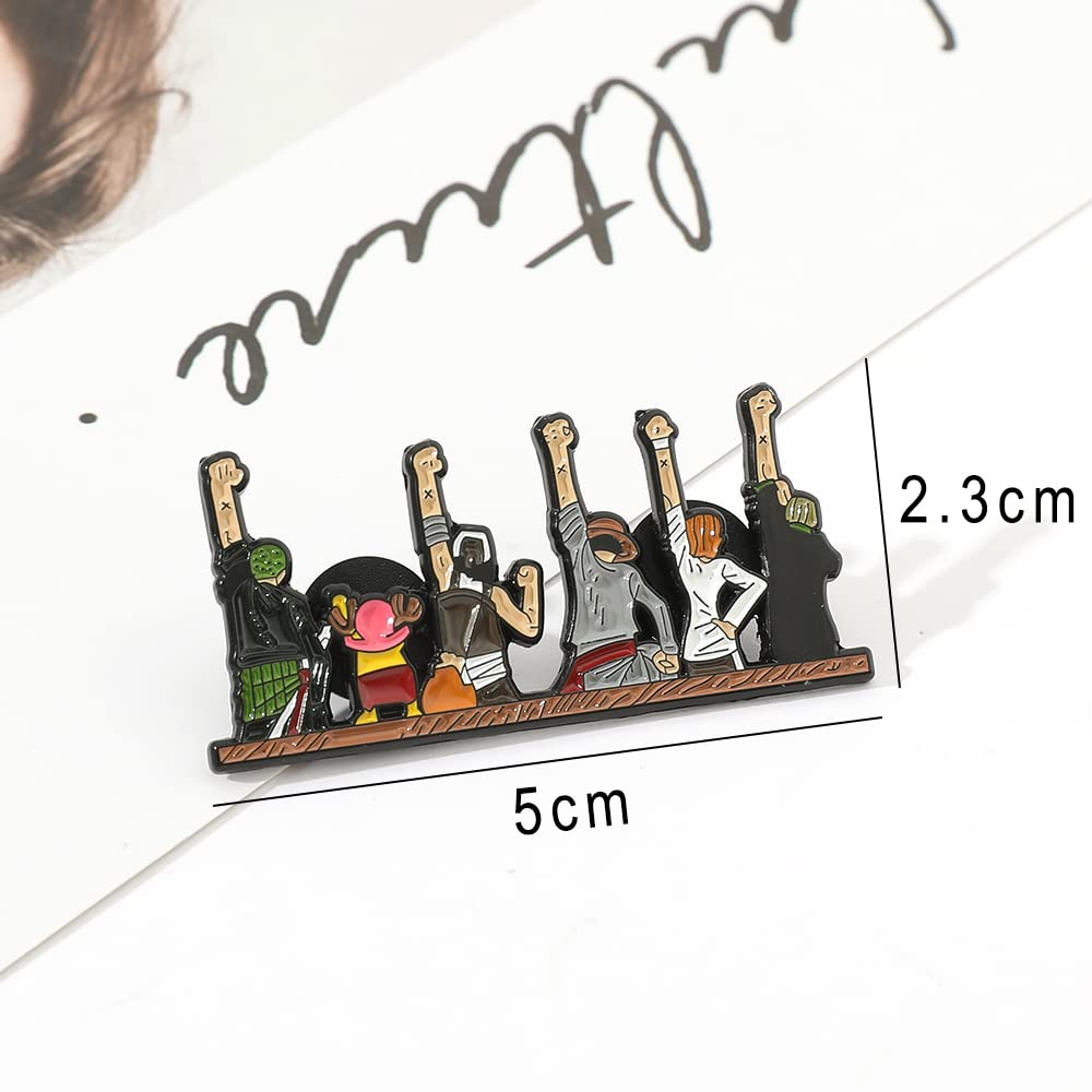 Anime Luffy Enamel Pins - One Piece Metal Brooch Badges for Cosplay, Backpacks, Jackets & Gifts | Perfect for Anime Fans, Men & Boys | Collectible Accessories for Conventions & Daily Wear