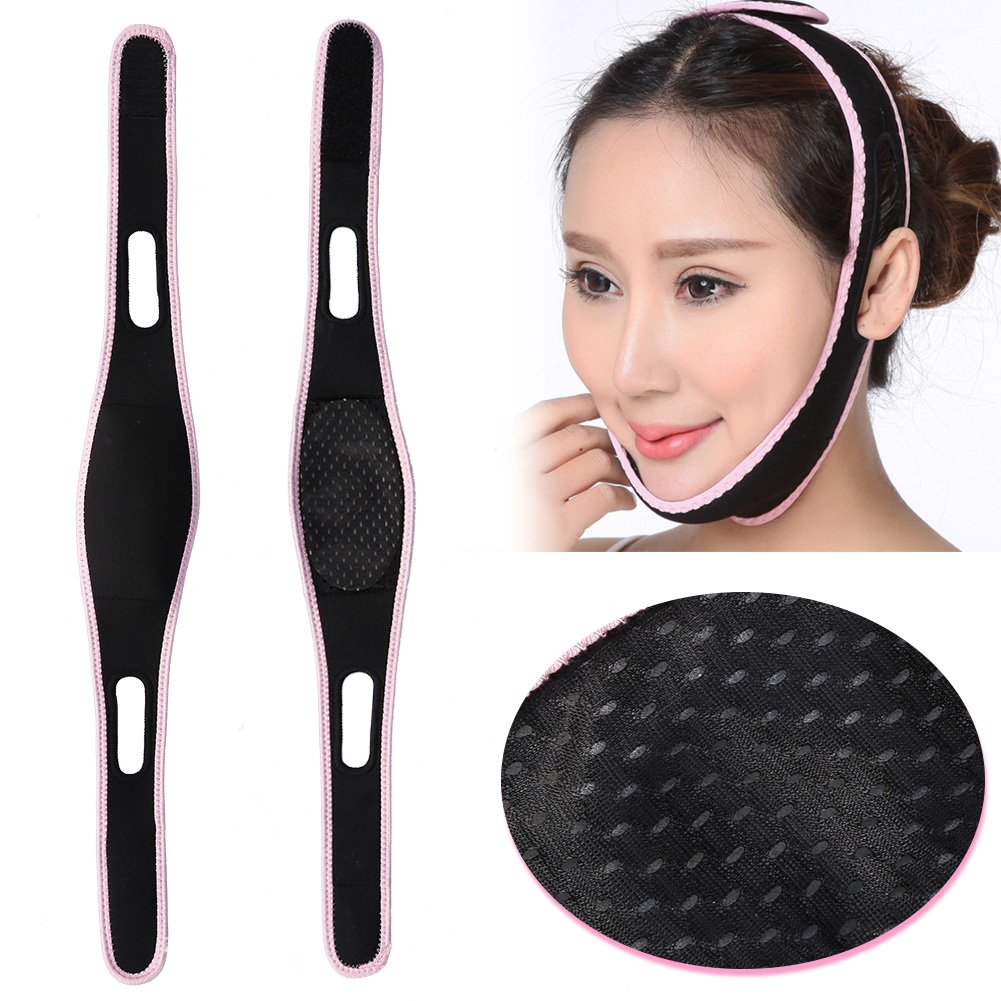Elastic Face Lift Up Belt - Breathable & Adjustable Face Shaper for Women - Home Use, Travel & Beauty Routine - Anti-Aging Facial Support for Double Chin & Jawline Definition
